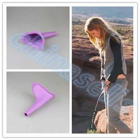 Women Urinal Travel kit tool Outdoor Camping Soft Silicone Urination Device patient Stand Up Pee Female Urinal Toilet