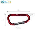 4 pcs ShineTrip Aluminum D Shape Buckle Carabiner Survial Key Chain Carabine Hook Clip