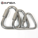 Stainless Steel Triangle Connecting Ring Carabiner Meilong Lock Triangle Rock Climbing Equipment Fast Security