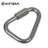 Stainless Steel Triangle Connecting Ring Carabiner Meilong Lock Triangle Rock Climbing Equipment Fast Security