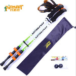 Pioneer Ultra-light Adjustable Camping Hiking Walking Trekking Stick Alpenstock Carbon Fiber Climbing Skiing Trekking Pole 1pc