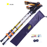 Pioneer Ultra-light Adjustable Camping Hiking Walking Trekking Stick Alpenstock Carbon Fiber Climbing Skiing Trekking Pole 1pc