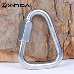 Stainless Steel Triangle Connecting Ring Carabiner Meilong Lock Triangle Rock Climbing Equipment Fast Security