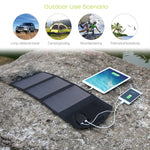 18V 21W Solar Charger Solar Panel Waterproof Foldable Solar Power Bank for 12v Car Battery