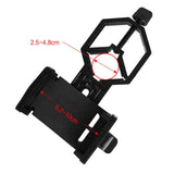 Universal Cell Phone Adapter Mount Support Eyepiece Diameter 25-48mm fSpotting Scope Telescope