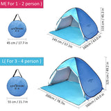 Automatic Camping Tent Ship From RU Beach Tent 2 Persons Tent Instant Pop Up Open Anti UV Awning Tents Outdoor Sunshelter