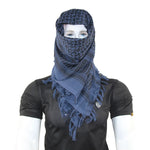 Black Military Winter Shemagh Tactical Scarf 100% Cotton Keffiyeh Scarf Wrap Outdoor Hiking Hunting Windproof