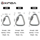 Stainless Steel Triangle Connecting Ring Carabiner Meilong Lock Triangle Rock Climbing Equipment Fast Security