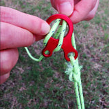 10pcs Quick Knot Tent Wind Rope Buckle 3 Hole Antislip Camping Hiking Tightening Hook Wind Rope Buckles