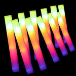 Foam Glow Sticks for Wedding LED Light Up Foam Sticks Colorful Flashing Sticks Birthday Supplies Glow in The Dark