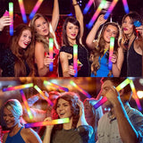 Foam Glow Sticks for Wedding LED Light Up Foam Sticks Colorful Flashing Sticks Birthday Supplies Glow in The Dark