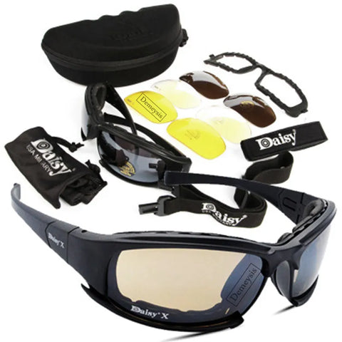 Tactical Polarized Glasses Military Goggles Army Sunglasses with 4 Lens Original Box Men Shooting