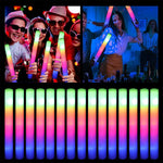 Foam Glow Sticks for Wedding LED Light Up Foam Sticks Colorful Flashing Sticks Birthday Supplies Glow in The Dark