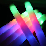 Foam Glow Sticks for Wedding LED Light Up Foam Sticks Colorful Flashing Sticks Birthday Supplies Glow in The Dark