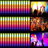 Foam Glow Sticks for Wedding LED Light Up Foam Sticks Colorful Flashing Sticks Birthday Supplies Glow in The Dark