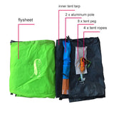 Desert&Fox Backpacking Tent 2 Person Aluminum Pole Lightweight Camping Tent Double Layer Portable Handbag for Hiking Travelling